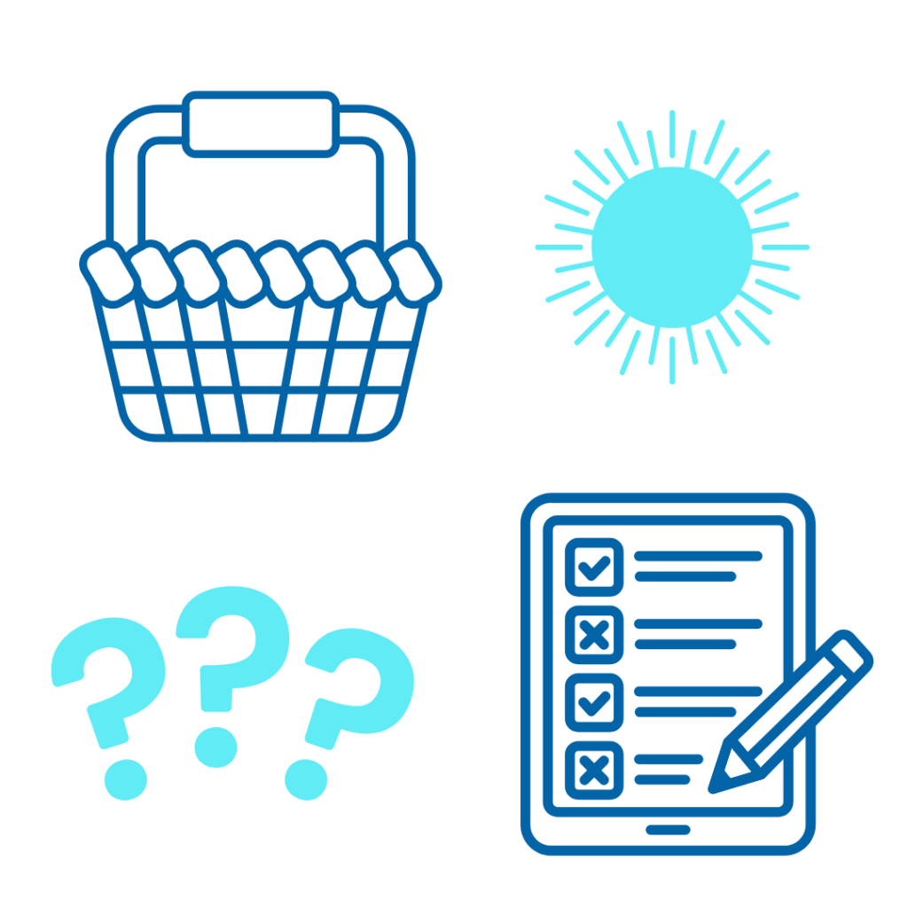 Summer picnic/Winter quiz icons